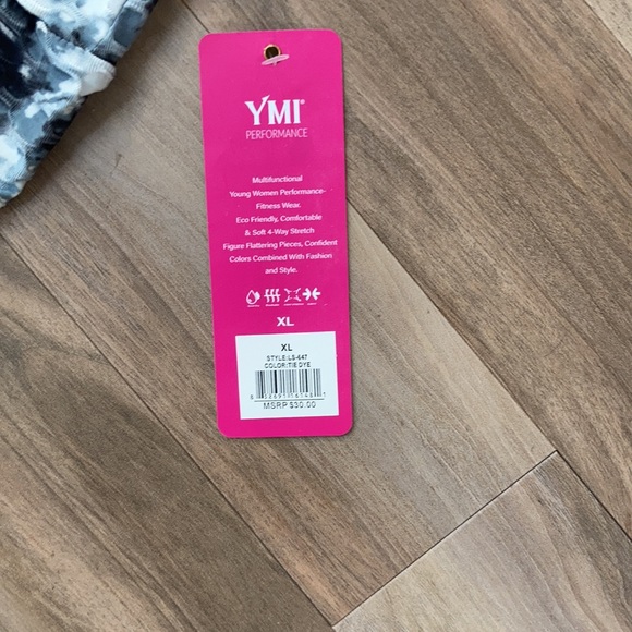 3/$45 YMI performance fitness wear tie dye print top & stretch pant XL jr - Picture 7 of 17